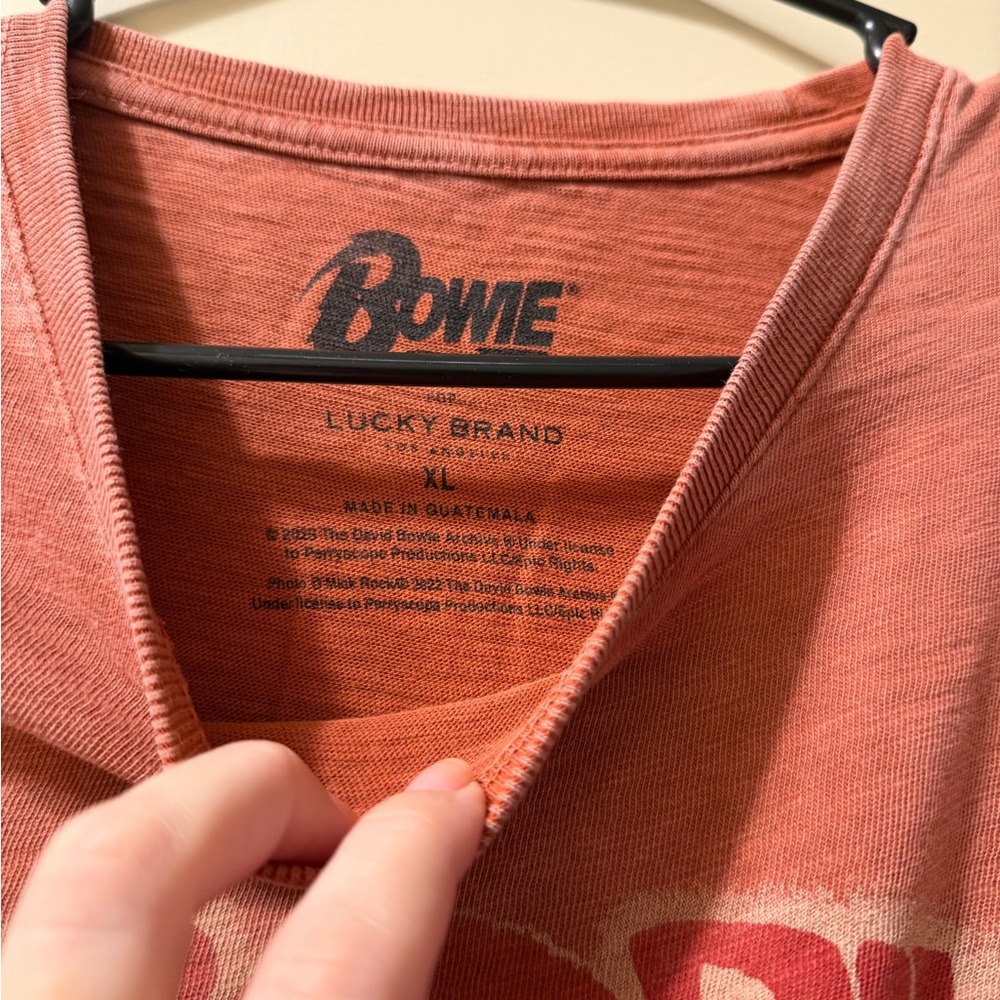Lucky Brand David Bowie Concert Tee - Rust - Picture 3 of 4
